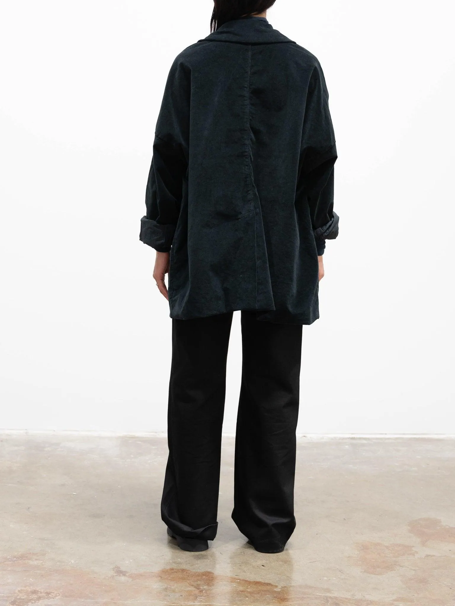 Velvet Big Blazer - Black