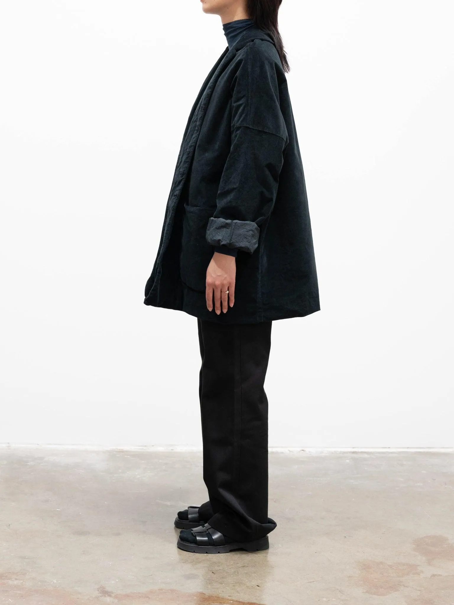 Velvet Big Blazer - Black