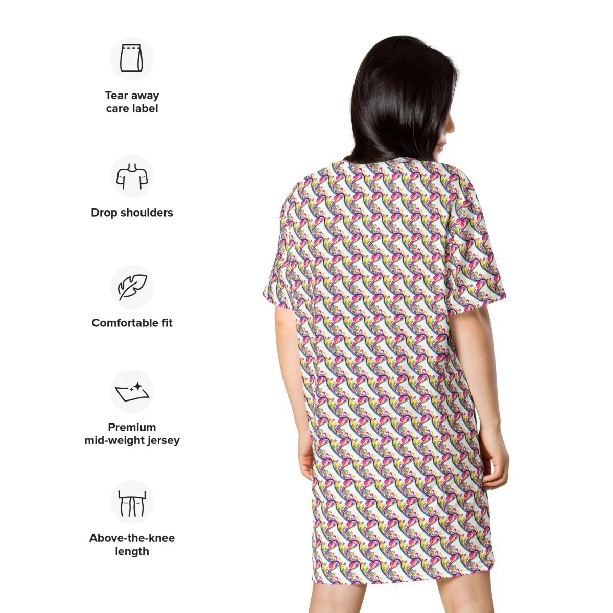 Wavy Hearts T-Shirt Dress