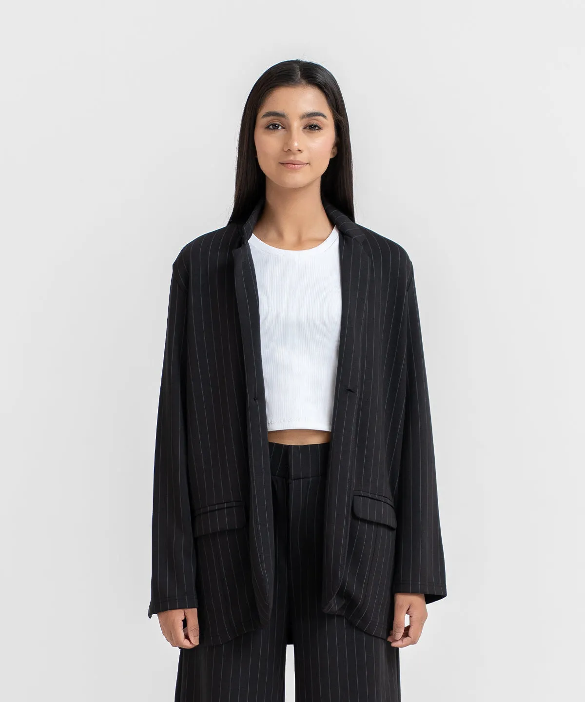 Women's LuxeStretch Pin Stripe Blazer