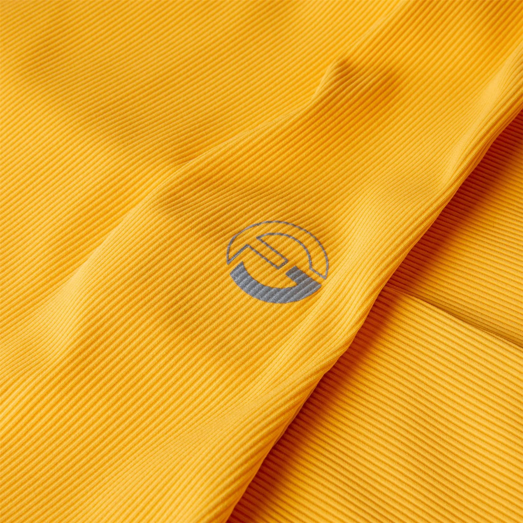 Womens Mock Neck Rib Top Amber Yellow - SS23