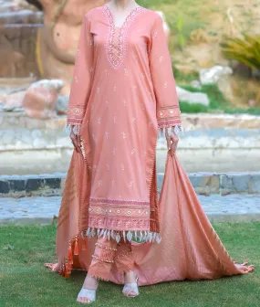 Women's "SADIA" Embroidered Lawn Suit Monar Dupatta