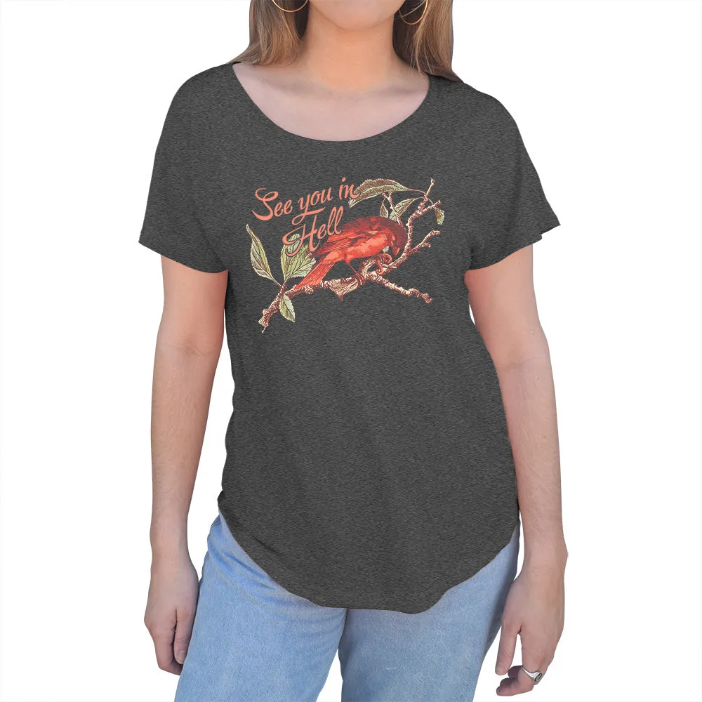 Women's See You In Hell Bird Scoop Neck T-Shirt