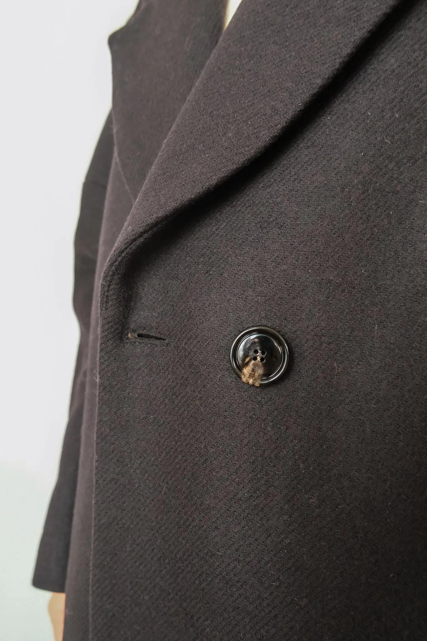 wool coat - cedar - black