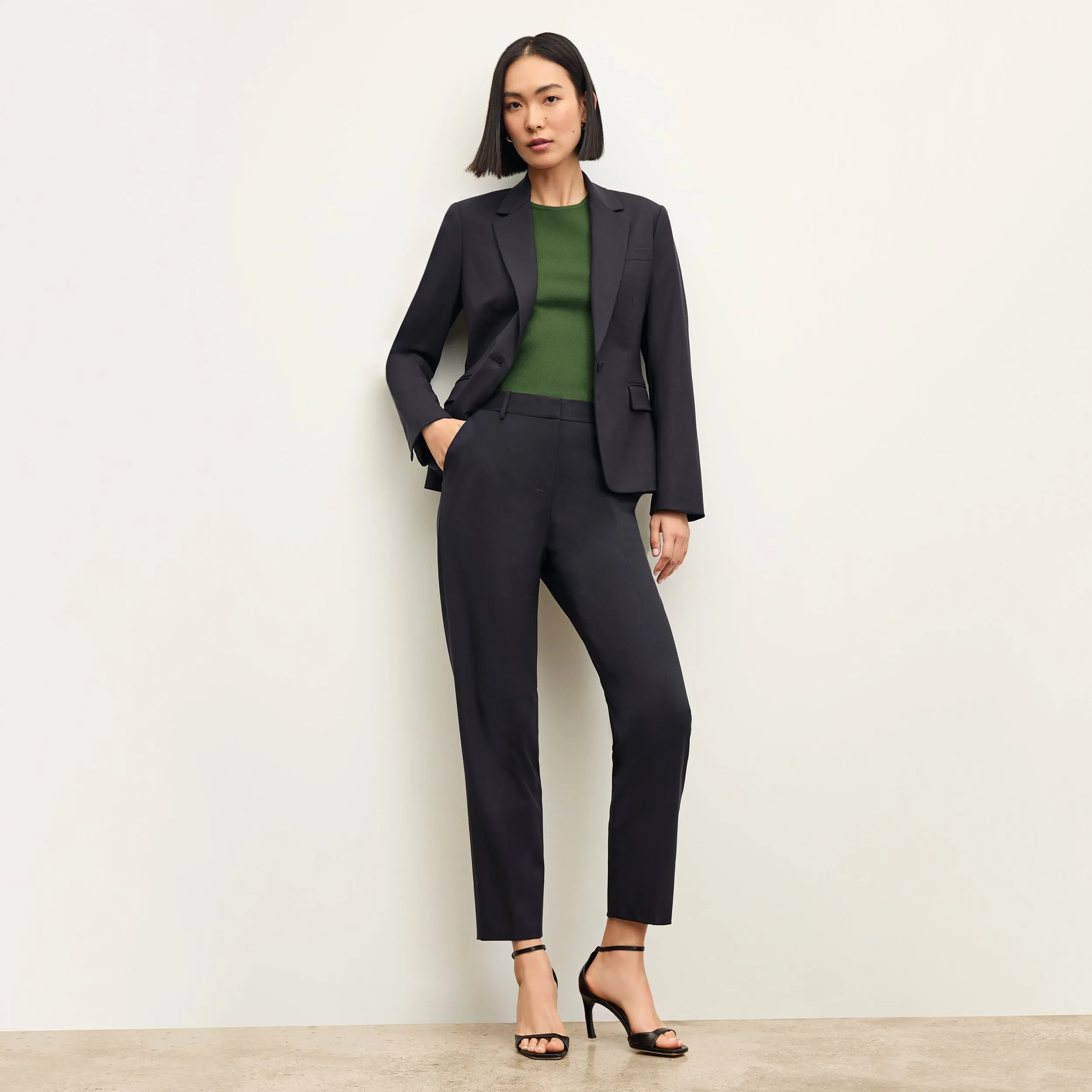 Yasmine Blazer - Wool Twill :: Dark Navy