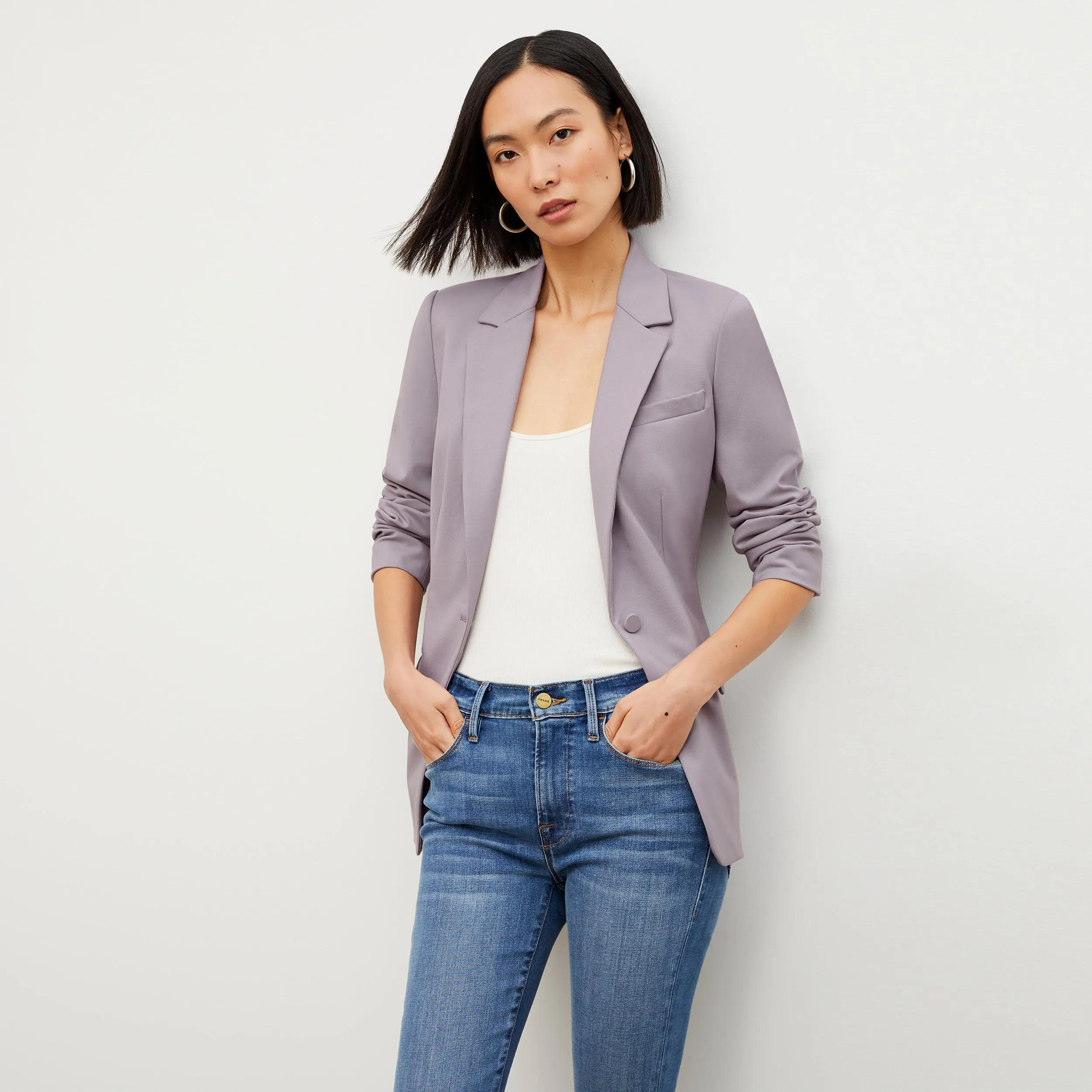 Yiyan Blazer - Wool Twill :: Light Lilac