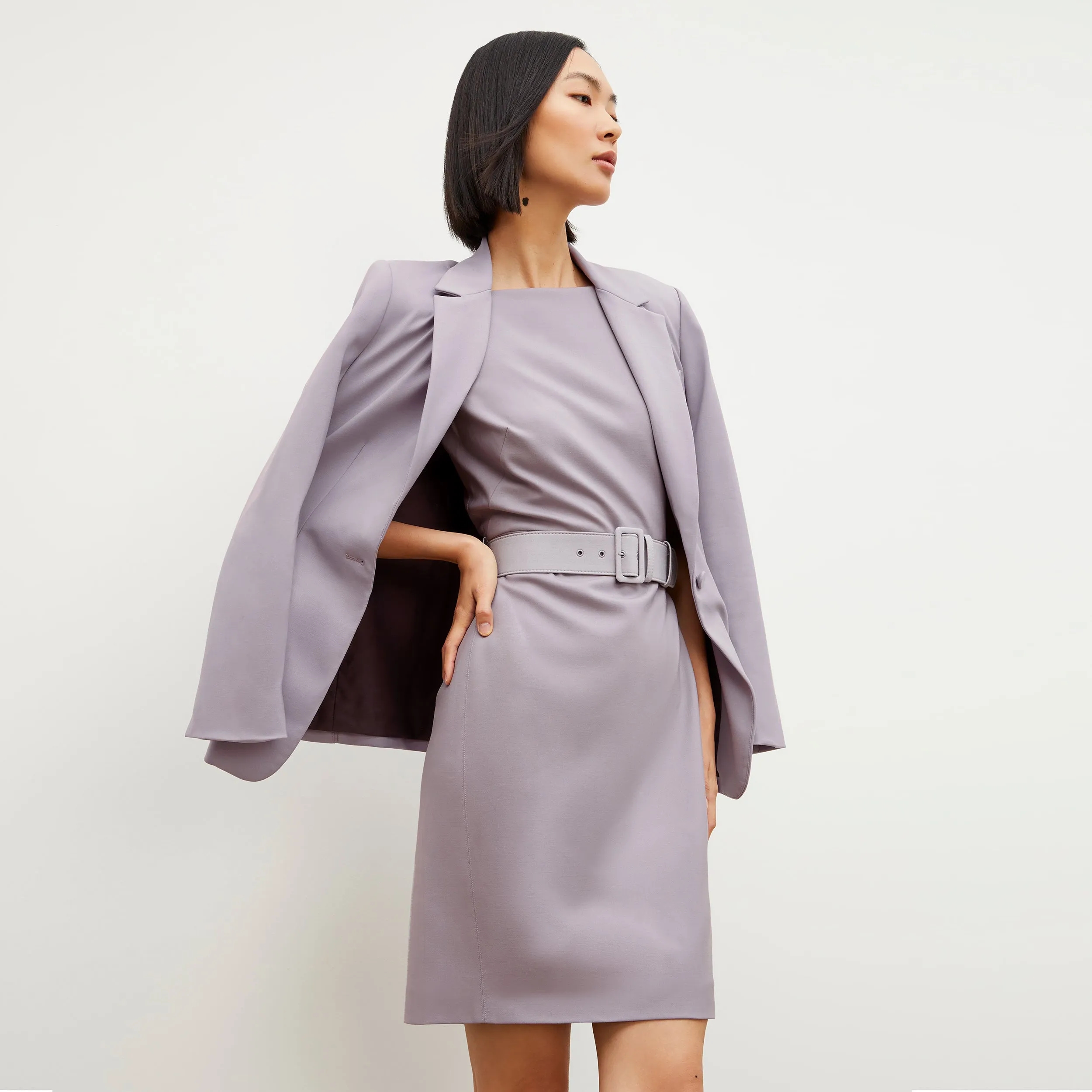Yiyan Blazer - Wool Twill :: Light Lilac