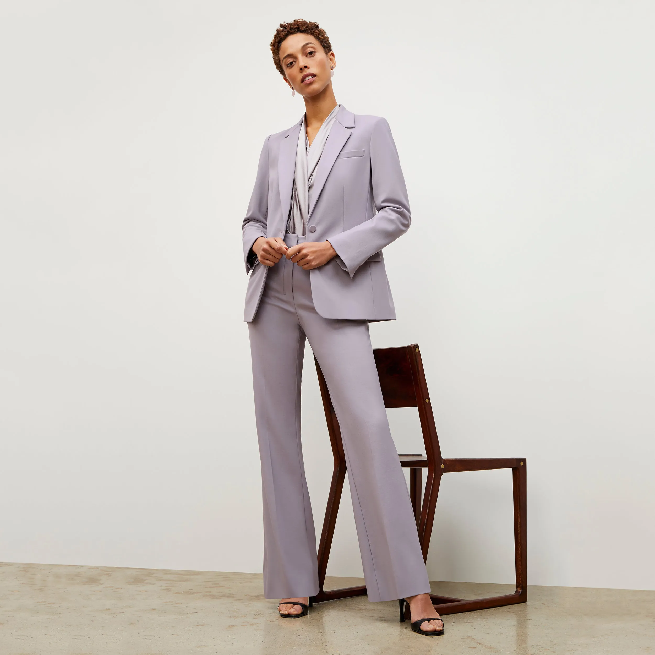 Yiyan Blazer - Wool Twill :: Light Lilac