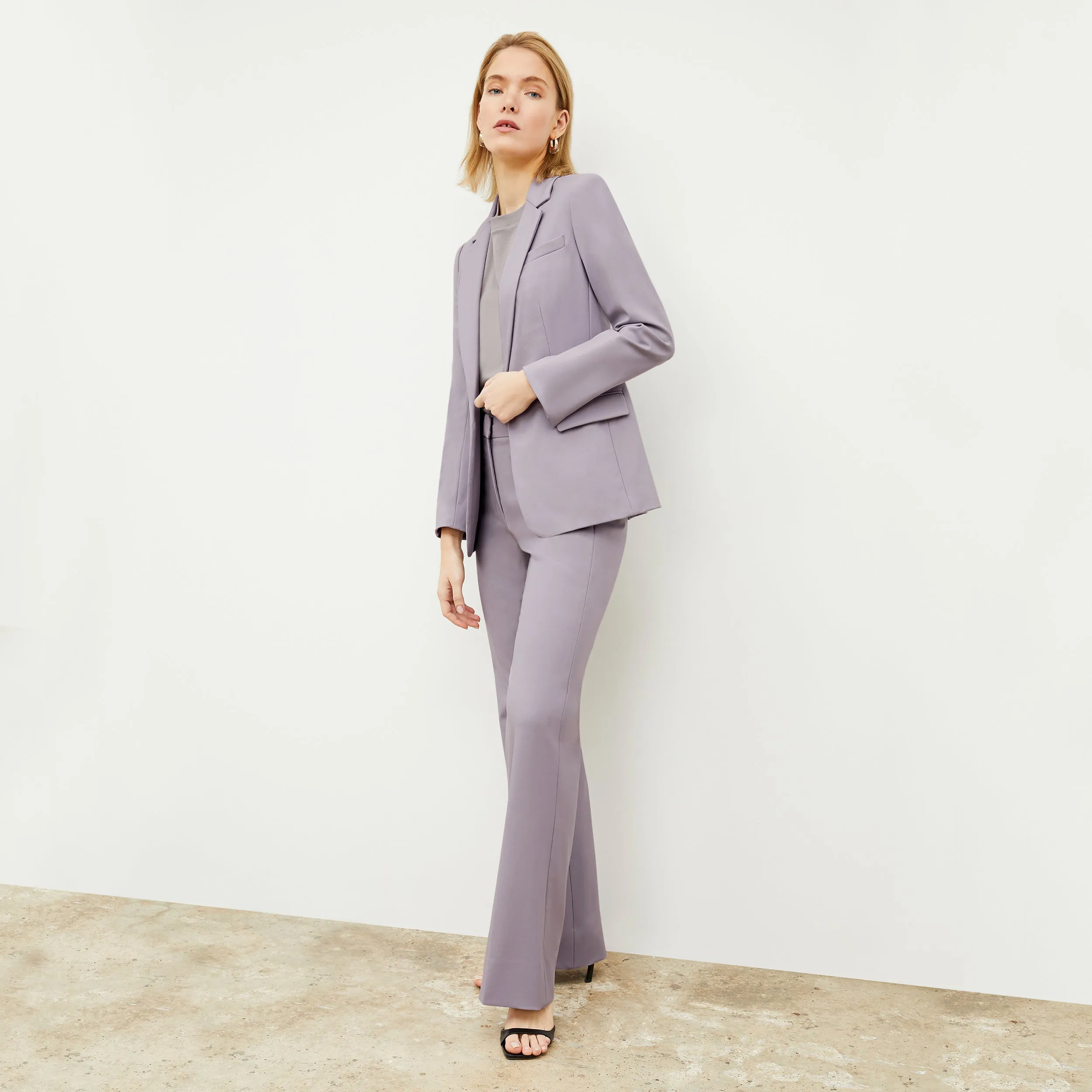 Yiyan Blazer - Wool Twill :: Light Lilac