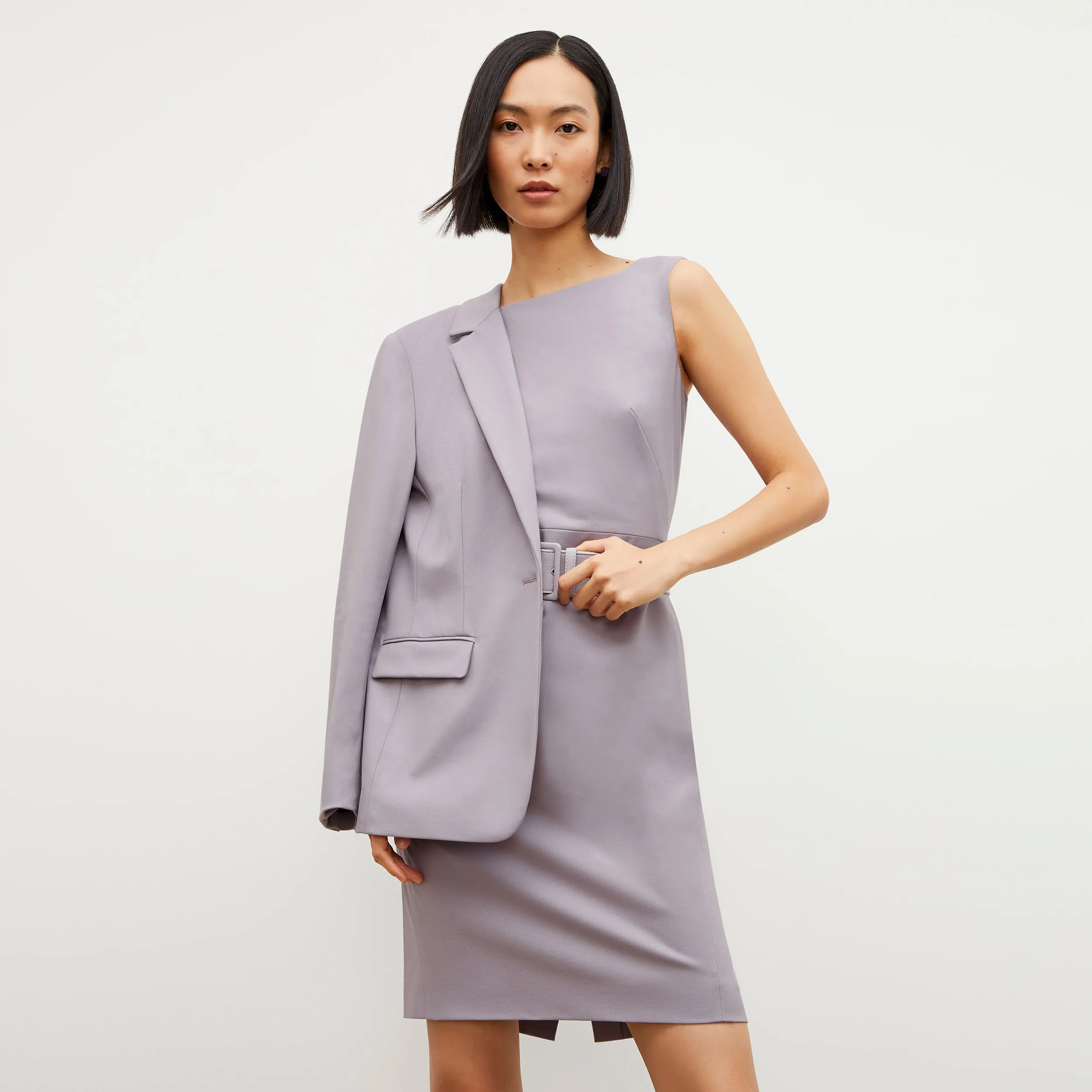 Yiyan Blazer - Wool Twill :: Light Lilac