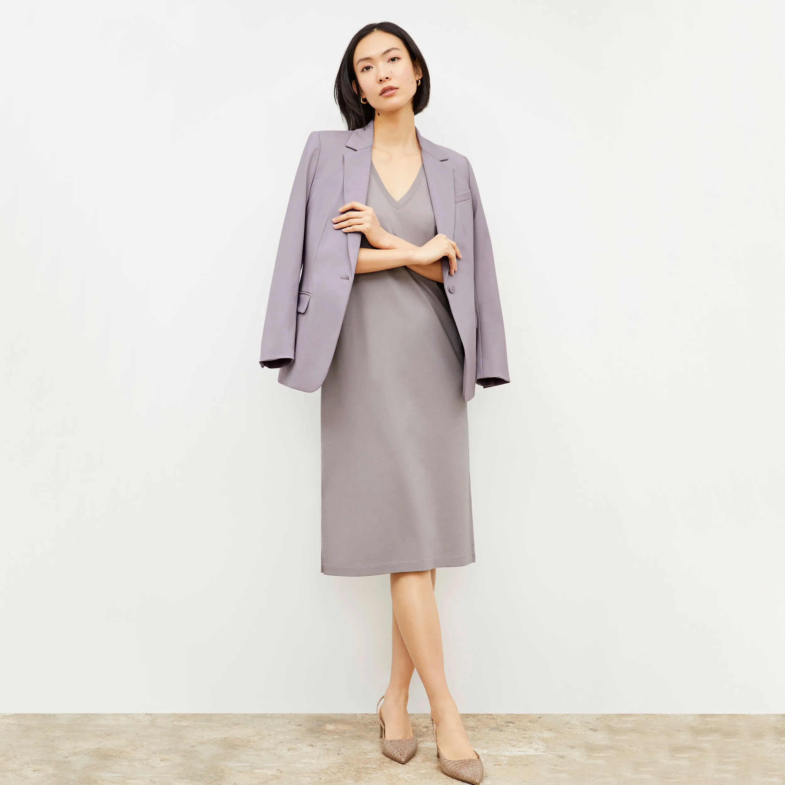 Yiyan Blazer - Wool Twill :: Light Lilac