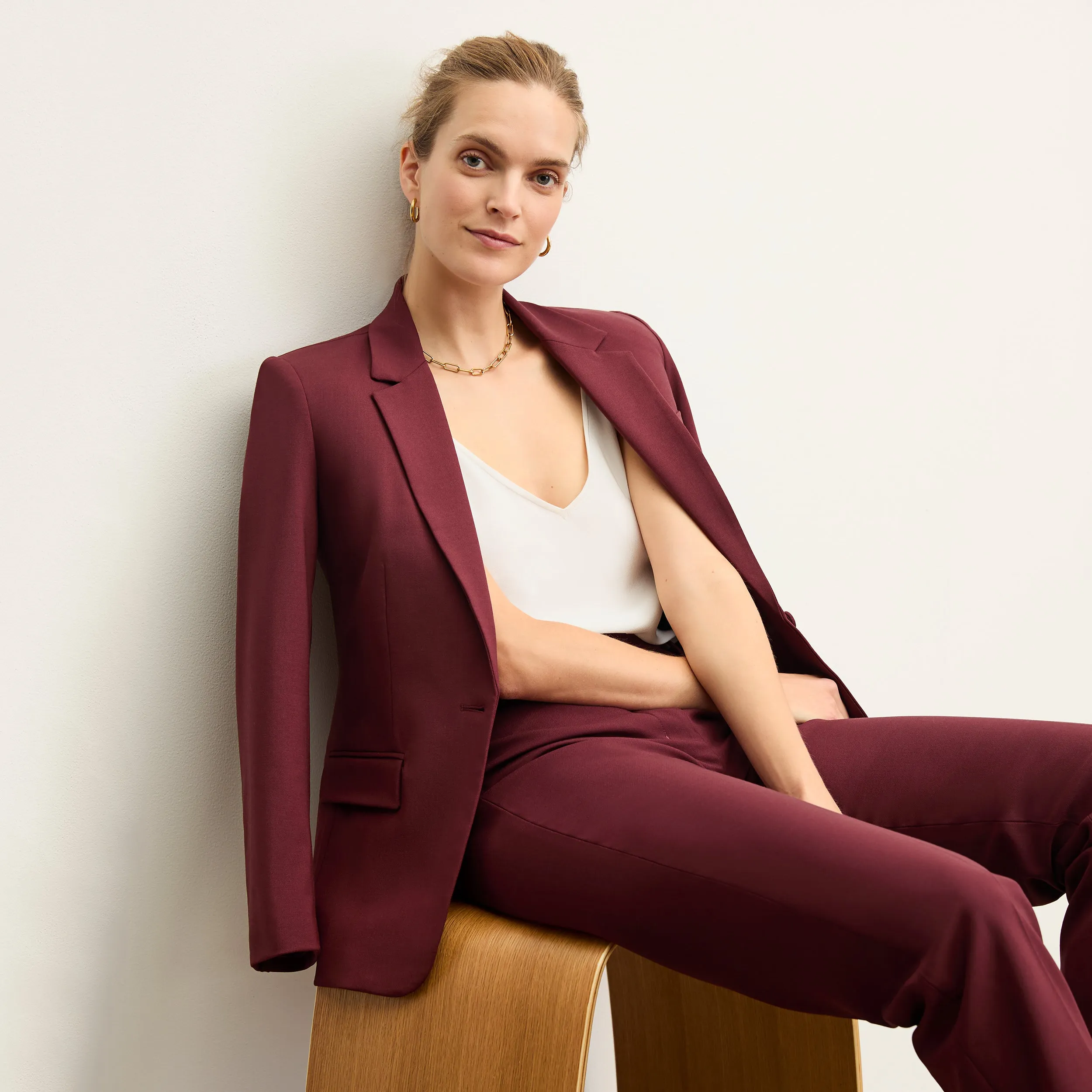 Yiyan Blazer - Wool Twill :: Shiraz