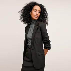 Yiyan Classic Blazer - Wool Twill :: Black