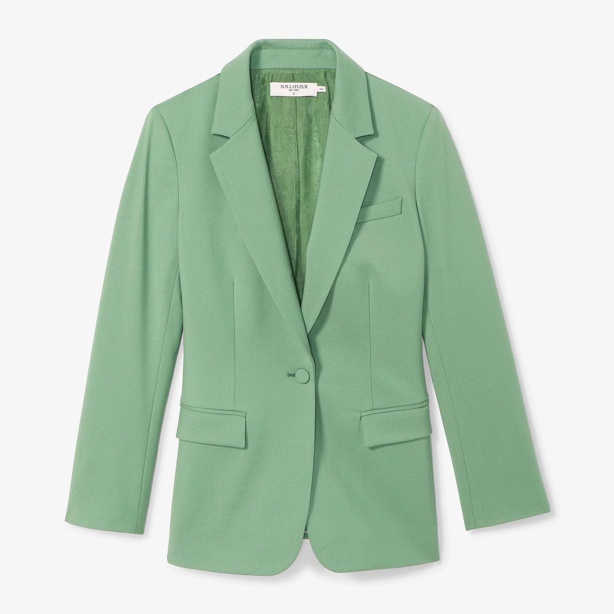 Yiyan Classic Blazer - Wool Twill :: Parisian Green