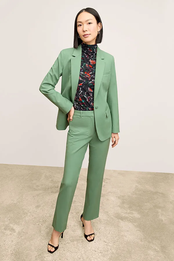 Yiyan Classic Blazer - Wool Twill :: Parisian Green