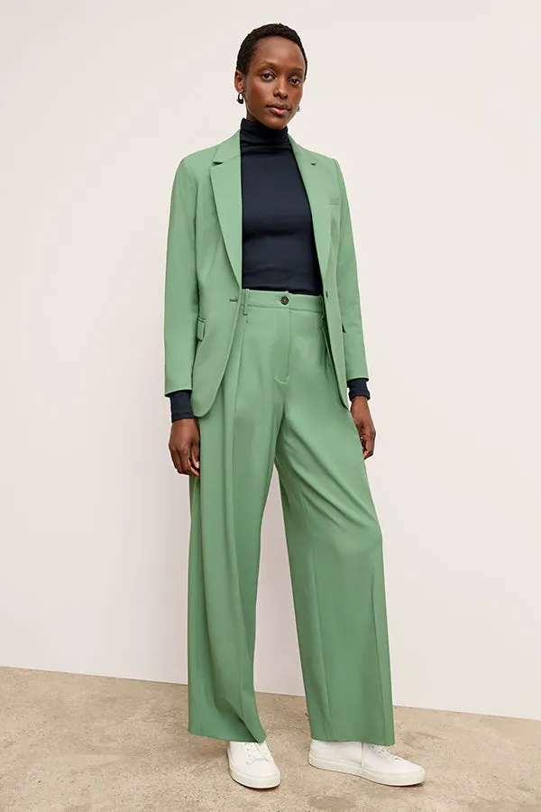 Yiyan Classic Blazer - Wool Twill :: Parisian Green