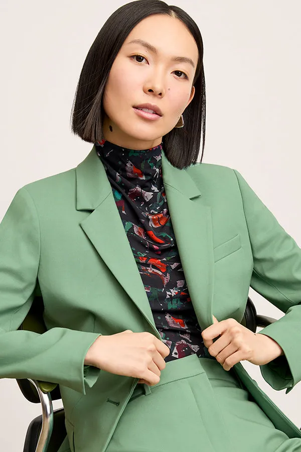 Yiyan Classic Blazer - Wool Twill :: Parisian Green