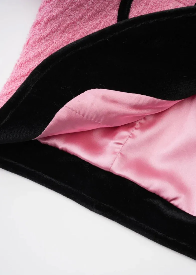 Zaini Feather Cuff Cropped Blazer