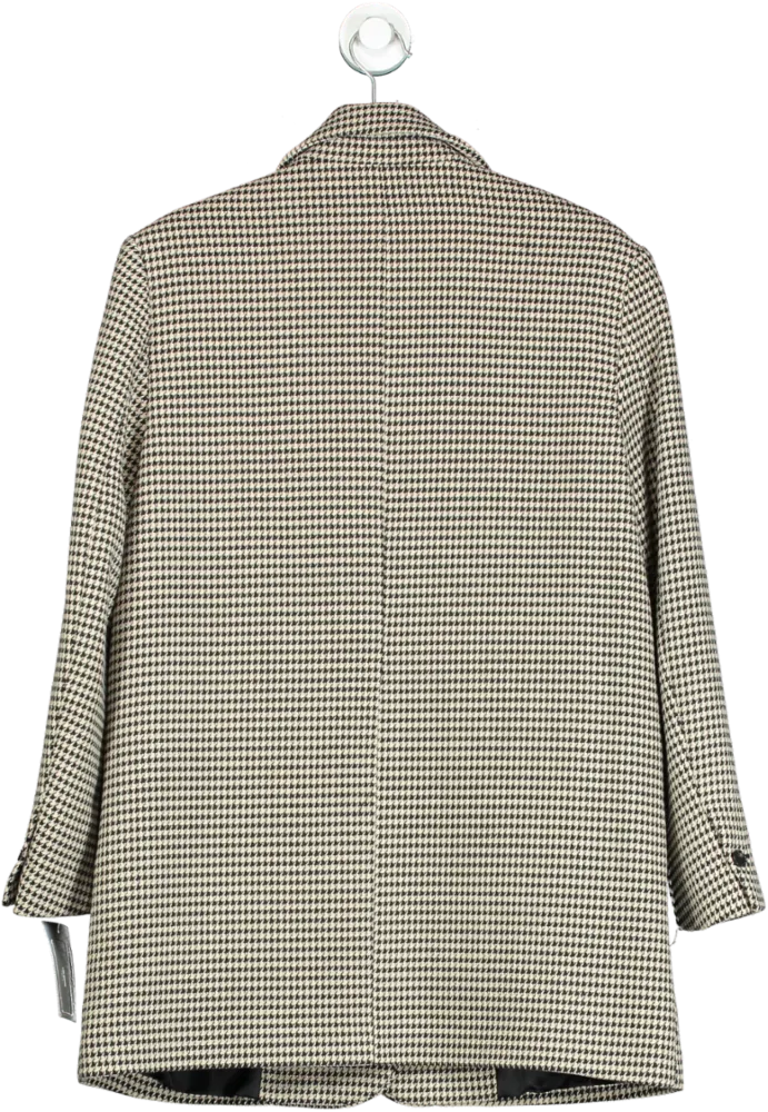 Zara Black and White Houndstooth Blazer UK XS